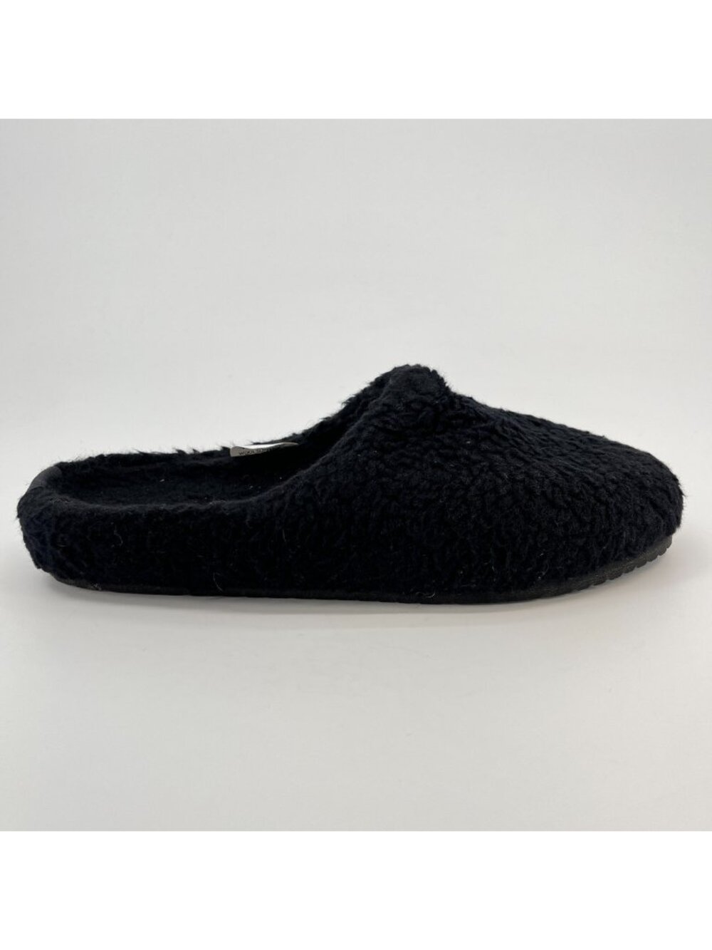 Allbirds Wool Slipper Fluff Womens Size 8.5 Mens 7 Black Slip On Mule Shoes